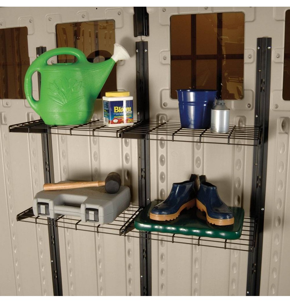 Estantería con dos baldas metálicas para casetas Suncast Estantería con dos baldas metálicas para casetas Suncast